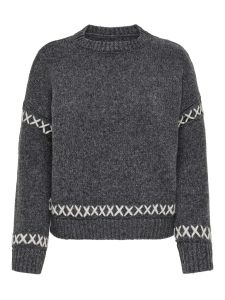 Damen Pullover ONLAMANDA LIFE LS O-NECK DETAIL