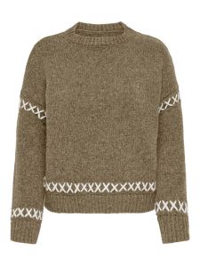 Damen Pullover ONLAMANDA LIFE LS O-NECK DETAIL KNT