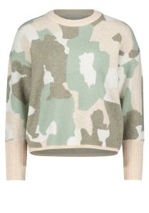 Damen Strickpullover mit Camouflage-Muster